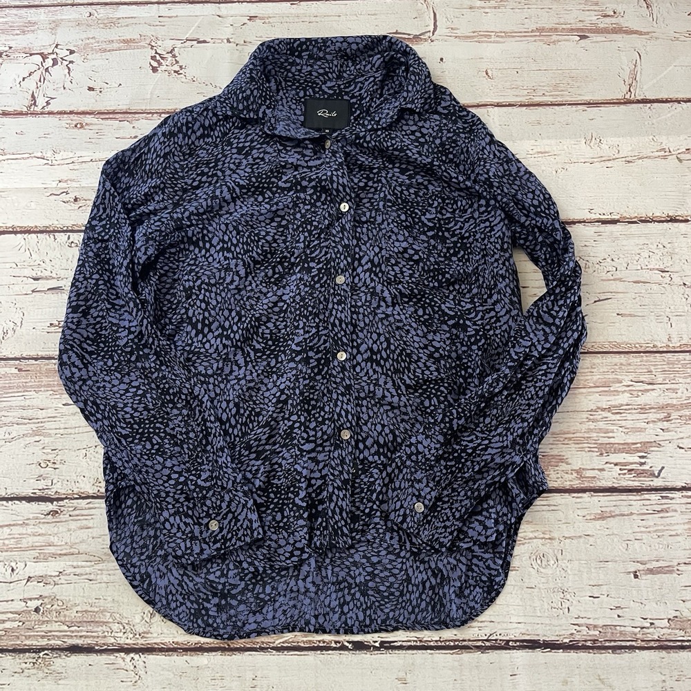 Rails Midnight Lynx Josephine Size XS Rayon Button Shirt Women's Summer‎ - Picture 2 of 9